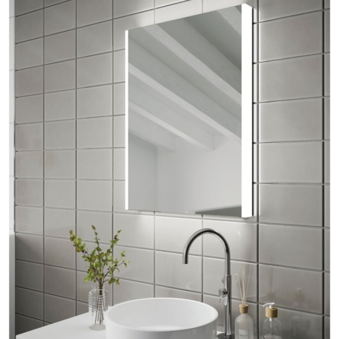Product Lifestyle image of the HIB Connect 600mm Bluetooth LED Bathroom Mirror